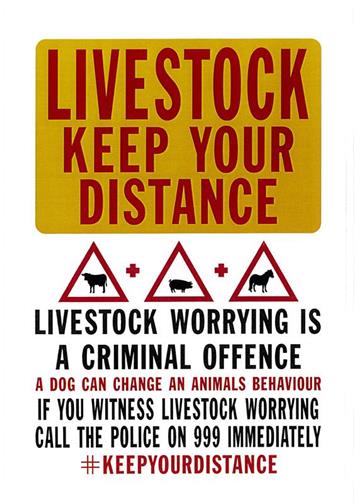 #keepyourdistance - Keep your distance. A notice regarding the protection of livestock.